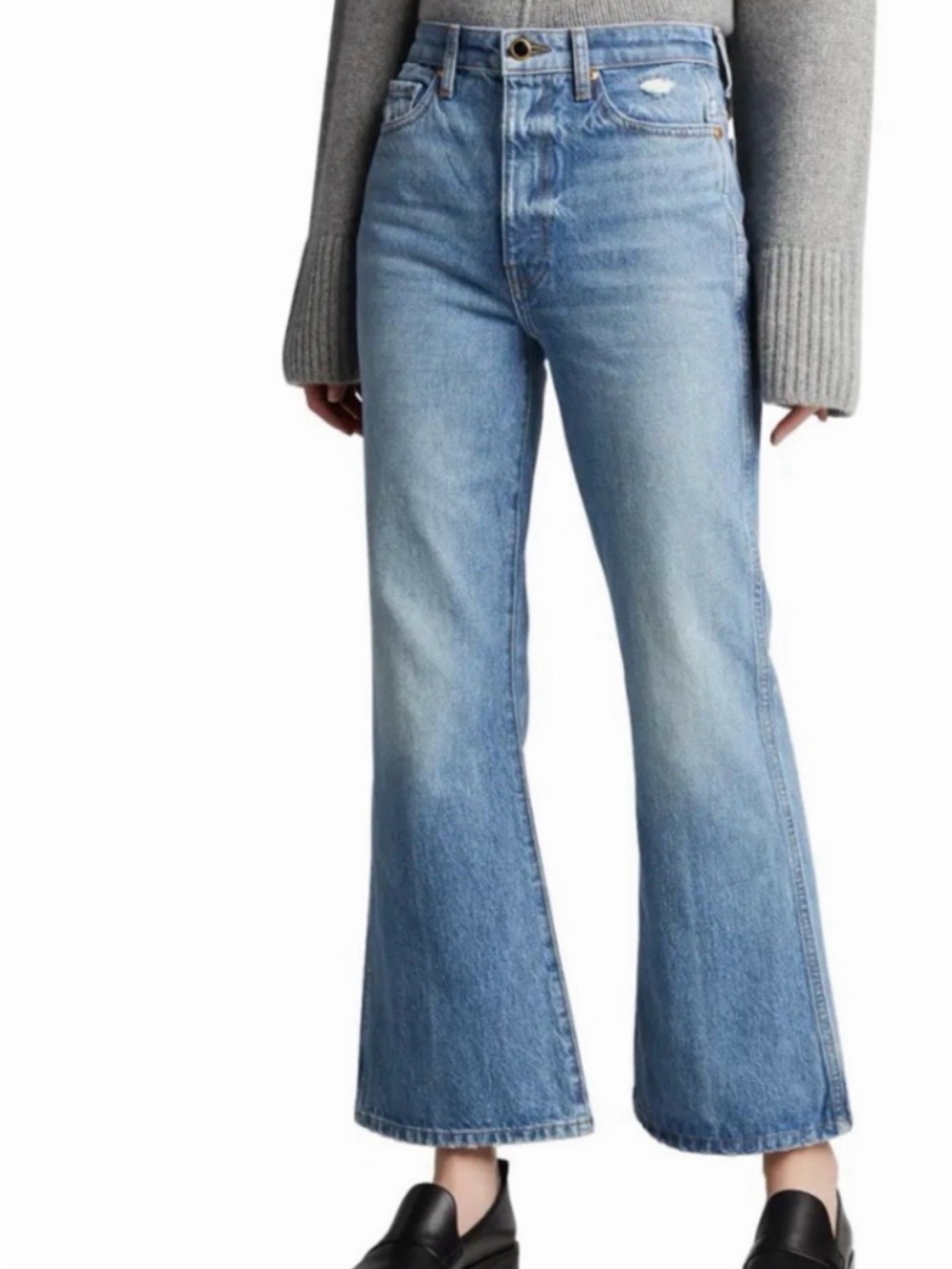 KHAITE Gabbie cropped flare  Jeans size 26